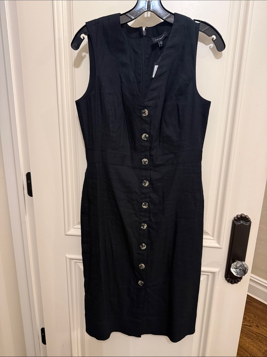 Club Monaco Dresses & Skirts - Club Monaco Black Button-Front Pencil Dress Sz 6 NWT